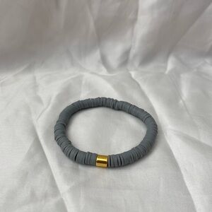 Gray Polymer Bead Bracelet Set